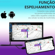Central Multimídia Universal 2Din 7" MP5 com Espelhamento Android/iOS e Câmera de Ré - imagem 3