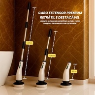 Esfregão Elétrico 9 em 1 Recarregável – Mop Giratório 360º Sem Fio para Limpeza Profunda de Pisos e Azulejos - imagem 3