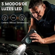 Partida Auxiliar Veicular 12V com Compressor de Ar Recarregável - Emergência e Praticidade Pratiarejo - imagem 5