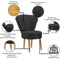 Cadeira Poltrona para Recepção em Veludo Preto | Design Moderno e Confortável MOBLAN - imagem 5