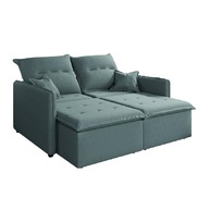 Sofá Cama Retrátil e Reclinável 2m 3 Lugares com Molas Glamour Veludo Cinza - Conforto e Versatilidade em um Só! - imagem 2