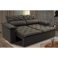 Sofá 3 Lugares Retrátil e Reclinável Cama Inbox Compact 1,80m Velusoft Café - Conforto e Estilo para sua Sala - imagem 1