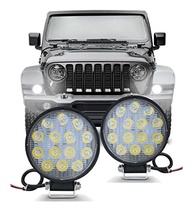 Kit 2 Faróis de Milha Redondo 42W 14 LEDs Cree Ultra Led 10-30V - Iluminação Potente Off Road - imagem 2