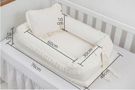 Ninho Redutor de Berço Moisés Confortável para Bebês - Tecido Percal Premium com Almofada Decorativa - imagem 2