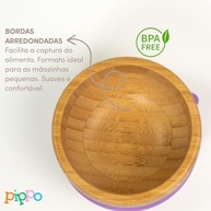 Tijela de Bambu com Ventosa Pippo - Segura, Sustentável e Livre de BPA para Refeições sem Bagunça - imagem 4