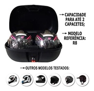 Bauleto Moto 45L Pro Tork Smart Box: 2 Capacetes, Refletor Vermelho e Segurança - imagem 5