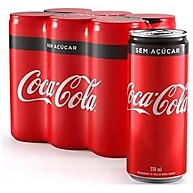 Coca Cola Zero Açúcar: Pack 6 Latas 310ml Refrescante - imagem 1