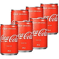 Coca-Cola Lata 220ml: Pack 6 Unidades Refrescantes - imagem 1