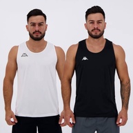 Regatas Kappa Basic: Kit 2 Preto e Branco - imagem 1
