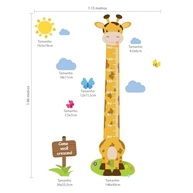 Adesivo de Parede Girafa Régua de Crescimento Infantil - 146cm Amarelo | Decore e Acompanhe o Crescimento com Estilo - imagem 4
