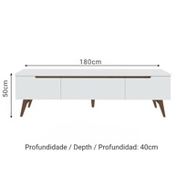 Rack para TV até 75" Madesa Reims 2P+1G - Design Moderno em Branco - imagem 4