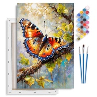 Kit de Pintura por Números Emoldurado - Borboleta | Atividade Relaxante para Adultos e Crianças - imagem 1