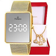 Relógio Champion Dourado Digital com Pulseira de Berloques - imagem 1