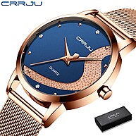 Relógio CRRJU 2179 Rosa Ouro – Luxo Ultrafino à Prova d'Água - imagem 1