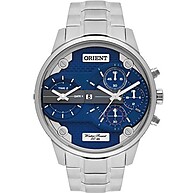 Relógio Orient Masculino Prata Dual Time - imagem 1