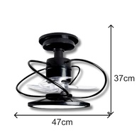 Ventilador de Teto Treviso Preto com LED e Controle Remoto - Iluminação e Refrescância em Um Só Produto - imagem 4