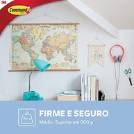 Gancho Adesivo Removível 3M Command Médio - 2 Unidades, 900g, Transparente - Ideal para Decorações de Natal e Guirlandas - imagem 4
