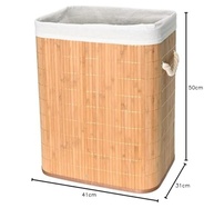 Cesto de Roupas Suja em Bambu com Tampa e Forro Removível - Ideal para Lavanderia e Quarto - imagem 4