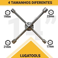 Kit Emergência Pneu Furado: Chave de Roda 14" 9 em 1 para Reparo Rápido - imagem 5