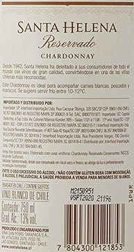 Santa Helena Vinho Reservado Chardonnay 750Ml - imagem 1