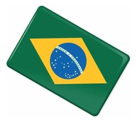 Adesivo Resinado Bandeira do Brasil 5,5x3,5cm - Destaque Patriota no Seu Veículo - imagem 4