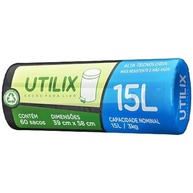 Saco para Lixo Utilix 15L - Rolô com 60 Unidades, Preto, Alta Tecnologia e Resistência Total - imagem 3