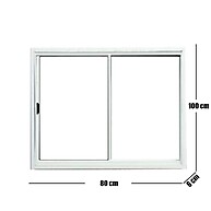 Janela de Alumínio 2 Folhas 100x80cm Bergamo – Design e Resistência - imagem 2