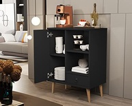 Buffet Tip Top Aparador Balcão Cantinho Do Café Preto - Design Moderno e Resistente - imagem 3
