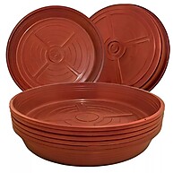 Kit com 6 Pratos para Vaso de Planta – Marrom, Prático e Resistente - imagem 1
