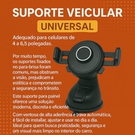 Suporte Veicular 360° com Ventosa Super Resistente para Celular e GPS | Navegação Segura e Confortável - imagem 4