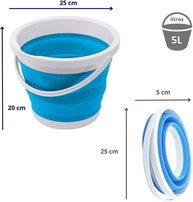 Balde Dobrável 5L com Alça – Leve, Resistente e Compacto | Ideal para Camping, Viagens e Limpeza - imagem 4