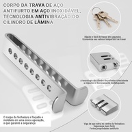 Trava de Embreagem Antirroubo para Carro: Segurança Máxima em Aço Inoxidável Resistente - imagem 4