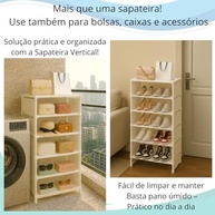 Sapateira Organizadora 6 Andares com Prateleiras Resistentes - Ideal para Calçados e Acessórios - imagem 3