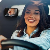 Espelho Retrovisor Retangular Preto para Banco Traseiro: Segurança e Visão Ampliada para o Bebê - imagem 3