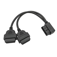 Divisor OBD2 Ângulo Reto 30cm: Cabo Y Extensor 1 Macho 2 Fêmeas Universal - imagem 2