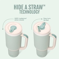 Copo Ello Oasis 680 ml com Canudo Retrátil – Aço Inox Isolado, 100% à Prova de Vazamento, Ideal para Manter Bebidas Frias por Até 24h - imagem 4