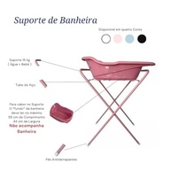Suporte para Banheira de Bebê Compacto Retrátil e Desmontável - Rosa | Segurança e Conveniência para o Cuidado do Seu Pequeno - imagem 4