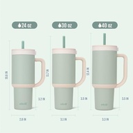 Copo Ello Oasis 680 ml com Canudo Retrátil – Aço Inox Isolado, 100% à Prova de Vazamento, Ideal para Manter Bebidas Frias por Até 24h - imagem 3