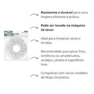 Refil Mop Giratório Microfibra Flash Limp Fit 5010 - 100% Microfibra Lavável e Reutilizável - imagem 5