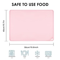 Jogo Americano Rosa Infantil Antiderrapante - Silicone Seguro e Reutilizável para Refeições e Brincadeiras - imagem 4
