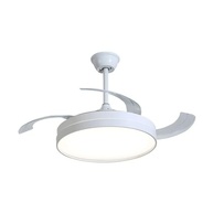 Ventilador de Teto LED 3 Pás Retrátil com Controle Remoto - Iluminação RGB e Design Moderno - imagem 3