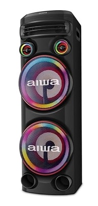 Torre de Som AIWA T2W-02 2300W: Graves Profundos, Luzes RGB e Conexões Completas - imagem 2
