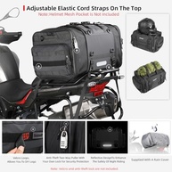 Bolsa de Selim Expansível Rhinowalk 33-45L: Aventura Impermeável para Sua Moto - imagem 5