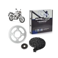 Kit Relação Riffel Yamaha Fazer 250 (2006-2017) Aço 1045 O-ring - Performance e Durabilidade TOP - imagem 2
