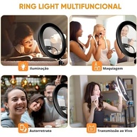 Ring Light Premium VARENZIA 8" com Tripé e Suporte Universal - Iluminação Profissional para Selfie e Conteúdo - imagem 5