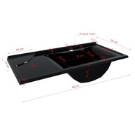 Gabinete de Banheiro Lotus com 2 Portas, Espelheira e Cuba em Preto Fosco com Acabamento Ripa 3D - imagem 4