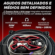 Alto Falante Triaxial 5" Bravox B3X50X 100W RMS - imagem 2