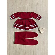 Vestido Pérola com Laço e Calça para RN - imagem 1