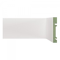 Rodapé MDF Branco Frisado 10x240cm – 15 Barras com 36m - imagem 1