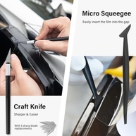 Kit Essencial para Instalação de Película de Vidro Automotivo: Rodo Feltro, Micro Rodo e Lâmina - imagem 5